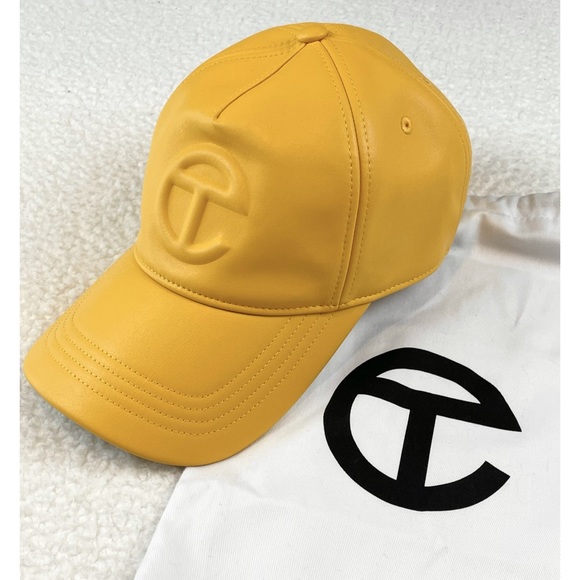 TELFAR • Yellow Logo Embossed Faux Leather Hat - Picture 15 of 15